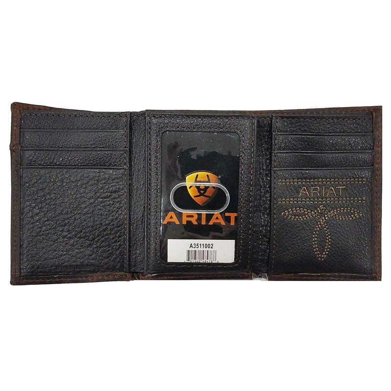 Custom Fallen Bikers Tan Premium Shield Tri-fold Leather Wallet