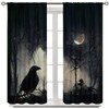 Cortinas góticas de cuervo para decoración de pájaros, cuervo negro,