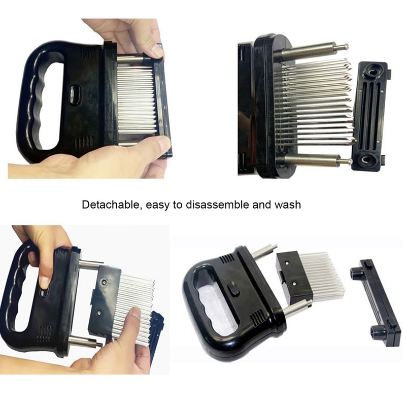 Detachable Meat Tenderizer Tool with 48 Needles Meat Hammer for