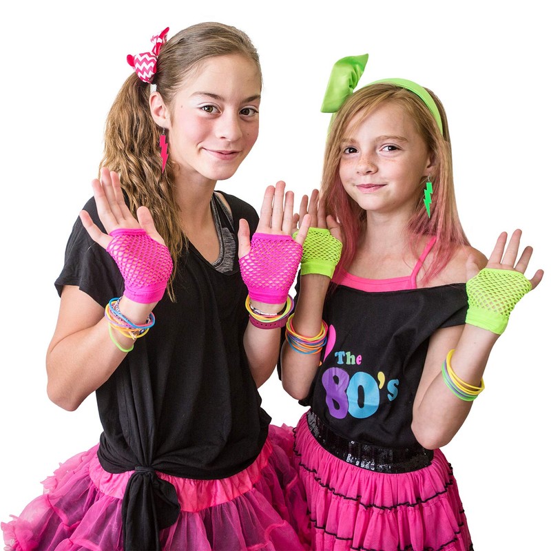 Hicarer 3 Pair 80s 90s Neon Earrings for Women Fluorescent