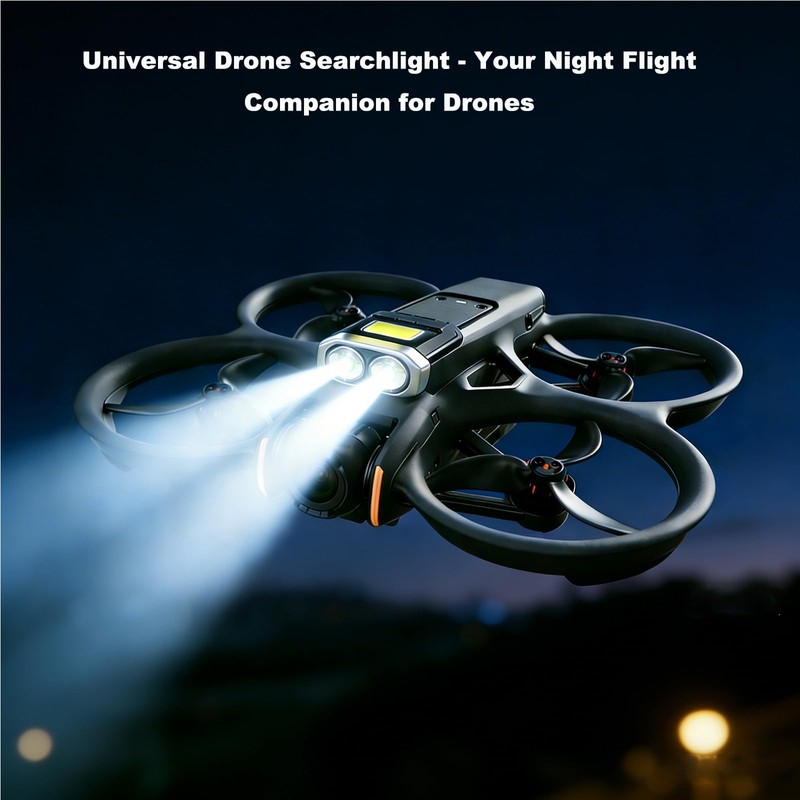 Universal Drone LED Searchlight,Night Flight Safety Warning Light Spotlight