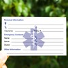 RXBC2011 Emergency Medical Information Card Blue Pack of 30