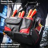 HAUTMEC Pro Electrician Tool Bag with Extra Parts Tray, Heavy-Duty