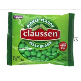 Generic Claussen Pickle Flavor Jelly Beans 4 oz, 3 Pack