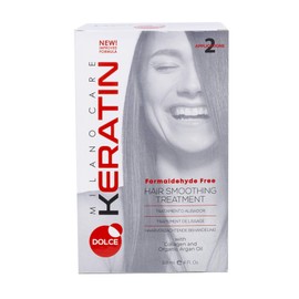 Milano Care Keratin Hair Smoothing Treatment - Professional Salon System with Clarifying Shampoo, Dolce 4 fl oz