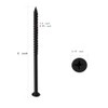 WenSilon(100 PCS) 1/4" x5 Black Concrete Screw Anchor Black Flat
