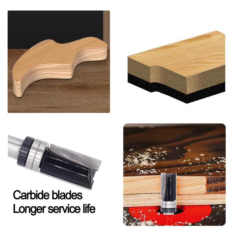Pattern Flush Trim Router Bit 1/2 Inch Shank, 3/4" Cut