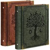 OVESMUSL 2 Pack PU Leather 3 Ring Binder, 2 Inch