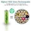 GENYESTAR AA Solar Light Rechargeable Batteries NIMH 600mAh 1.2V Double