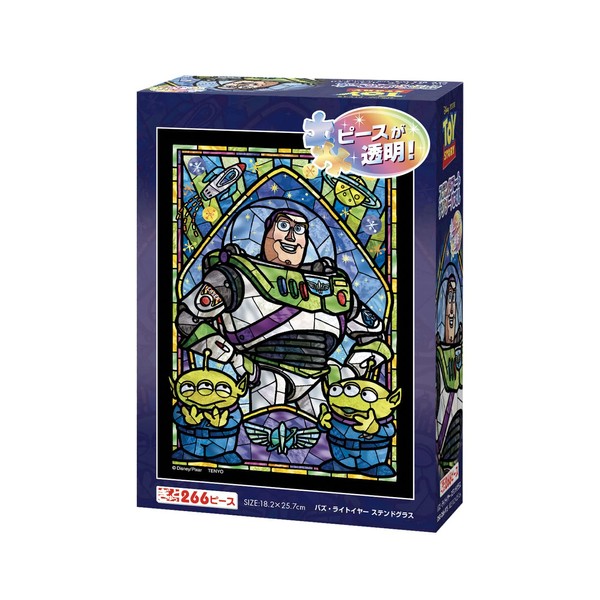 Buzz Lightyear 266 Piece Jigsaw Puzzle, Stained Glass, Squishy Series, Stained Art, 7.2 x 10.0 inches (18.2 x 25.7 cm)