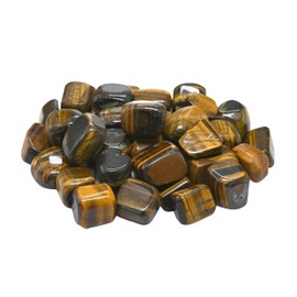 Sunstone Crystal Tumbled Stones Polished Rocks - Natural Gem Stones for Healing - DIY Crystals for Protection (1 oz) (1000+ Carats, Tiger Eye)