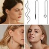 ORAZIO 6 Pairs Stainless Steel Chain Tassel Earrings for Women
