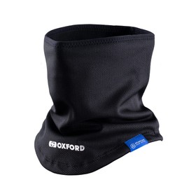 Oxford Advanced Storm Collar Waterproof Windproof Thermal Motorcycle Neck Warmer Gaiter, Black, S-M