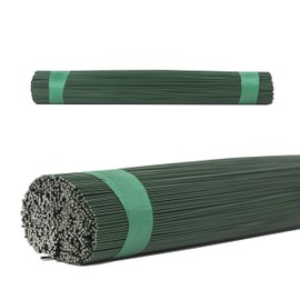 IFLO Plug-In Wire Green & Blue Annealed 300 mm - Craft Wire, Floral Wire, Binding Wire, Floristic Wire for Dried Flowers, Flower Wreath, DIY Projects, Garden & Decoration (1.2 mm x 300 mm, Green, Pack