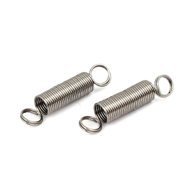 sourcingmap 0.3mmx3mmx15mm 304 Stainless Steel Tension Springs Silver Tone 10pcs