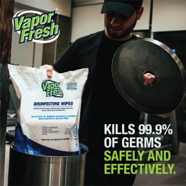 Vapor Fresh Gym Equipment Disinfecting Wipes - 1 x 1200 Count (1,200 Total Wipes) Plant Based and Free of Quats - Safe On All Fitness Equipment - 1 Refill Roll - Fits All Dispensers