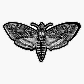 Deaths Head Moth - Silence of The Lambs Bumper Sticker Vinyl Decal 5"