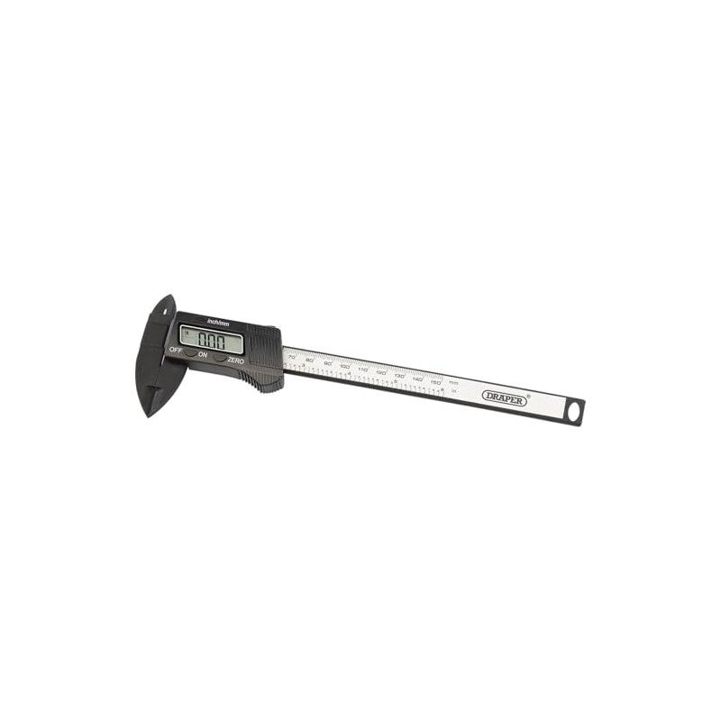 Draper 24816 Imperial Digital Lcd Vernier Caliper Gauge, 150mm, Blue