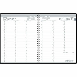 House of Doolittle 2026 Monthly Appointment Book 8.5" x 11", Faux Leather Cover, Black (27202-26)