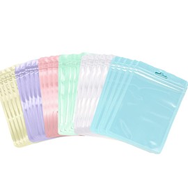 Rimikuru Zippered Bags, Zipper Bags, Zipper Bags, Zipper Wrapping, Chuck, Zip, Bags, Packaging Bags, Colorful, Cute, Mini, Small, Large (Set of 60, 3.0 x 3.9 inches (7.5 x 10 cm)