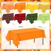 Jinei 8 Pcs Fall Plastic Tablecloth Thanksgiving Party Disposable Tablecloths