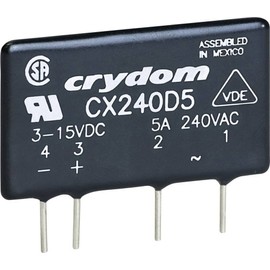 CRYDOM CXE240D5 CXE Series 5 A 12 to 280 V Zero Cross DC Control Solid State Relay PCB - SIP-4 - 1 item(s)