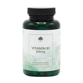 Vitamin B1 Thiamine HCl Capsules | 500mg of B1 Thiamine HCl per Capsule | 90 Vegan Capsules | G&G Vitamins
