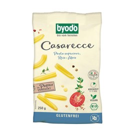 Byodo Organic Rice Corn Casarecce - Gluten Free and Vegan, 2 x 250 g | Ideal for Pasta Salads and Pasta Dishes | High Quality, Organic Certified, No Additives