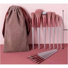 13 Professional Makeup Brushes + 2 Triangle Puffs + 2 Maxi Beauty Blender Eggs + 2 Mini Sponge Eggs + 1 Makeup Bag + 1 Collapsible Silicon Cleaning Mat Bowl; Makeup Gift