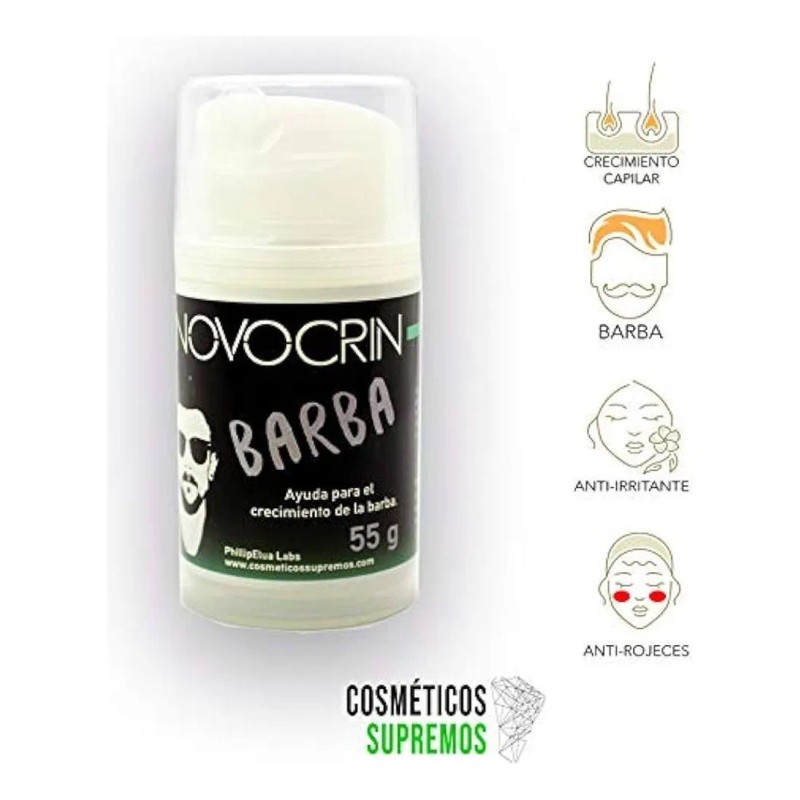 3x2 Tratamiento Pro Barba Bigote Rapido Seguro Novocrin 55gr
