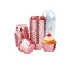 100 Pack 3.5 Oz Foil Baking Cups with Dome Lids