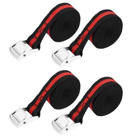 Keenso - Correas de Carga de 2,4 m y 2,5 cm, Straps para Moto, Ajustable Hebilla de Cinturón Correas de Amarre Canastilla, Tapa de Carga de 550 Libras