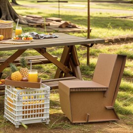 Mini Cardboard Chair - 11.8" Deep Seat, DIY Decoratable, Tool-Free Assembly, Perfect for Play &Imagination,Lightweight &Durable