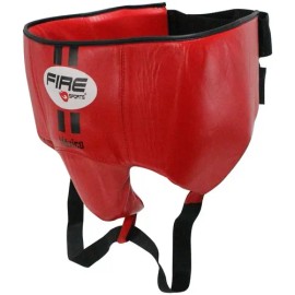 Protector Concha Riñonera Varonil Fire Sports Piel Rojo                                                                                               
