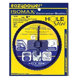 Eazypower 30125 6" Hole Saw for Cornhole Boards Including Corn Hole Board Plans, (1per Pack)