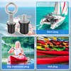4Pcs Boat Drain Plug Kit Stainless Steel Snap Handle and