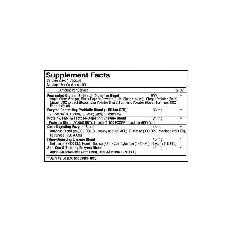 Suplemento Codeage Digestive Enzymes 90 Cápsulas Para 3 Mese