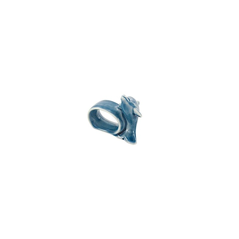 Sea-Club Napkin Ring Dolphin Maritime Decorative Stoneware Varnished Width 8