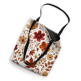 Autumn Wildflower Botanical Burnt Orange Fall Style Look Tote Bag