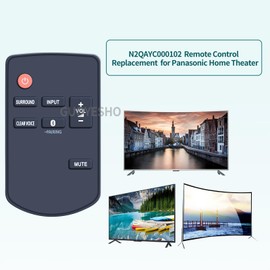 GOUYESHO N2QAYC000102 Remote Control Fit for Panasonic Soundbar Compatible with SC-HTB8 SCHTB8 SC-HTB8EG-K SC-HTB8EB-K SC-HTB8-EG Home Theatre Systems Replacement Remote Control
