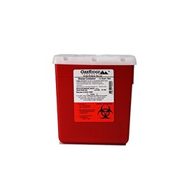 Oakridge Products 2.2 Quart Size Needle Disposal Container | Personal use Size | Rotary lid