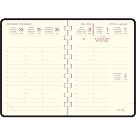 Exacompta - 135822E Eurotime 13S Spiral Bound Pocket Diary Refill 9 x 13 cm Week to View January to December 2024