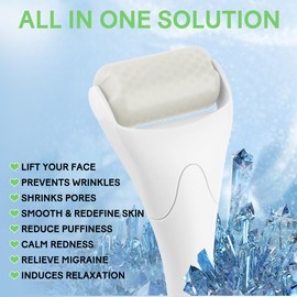 Fronnor Ice Roller for Face,Eyes,Women Gifts Idea,Therapeutic Cooling to Tighten Brighten Complexion and Reduce Wrinkles,Massager Under Eye Puffiness,Migraine and Pain Relidf (White)