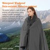 sheelokhwui 4-in-1 Large Camping Blankets - Waterproof, Windproof Fleece Outdoor