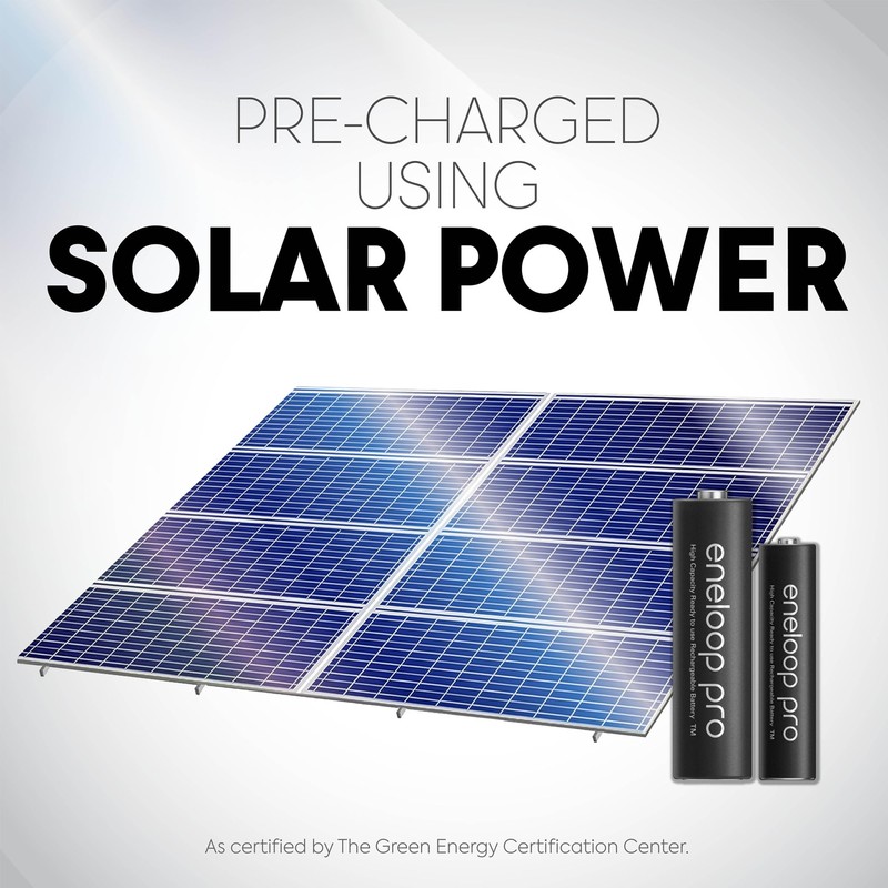 Eneloop Panasonic BK-3HCCA6BA pro AA High-Capacity Ni-MH Pre-Charged Rechargeable Batteries,