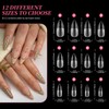 Venares Nail Tips Set, 120 Pieces Tips for Gel Nails,