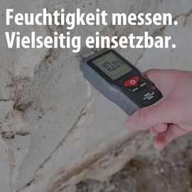 Brennenstuhl Moisture Meter FM-01 (Moisture Meter for Wood or Building Materials, Wood Moisture Meter with LCD Display, Hold Function and Automatic Shut-Off)