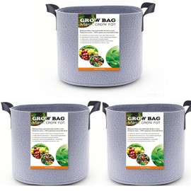 Kriopy Grow Bags,Nonwoven Fabric Plant/Vegetable Pots,15-30 Gallon Grow Bags with Handles,3pcs(20 Gallon)