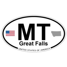 US Decal, Inc. Great Falls, Montana Oval Sticker