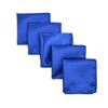 5-Pack Set Men's Solid Color Pocket Square Handkerchief, Royal Blue